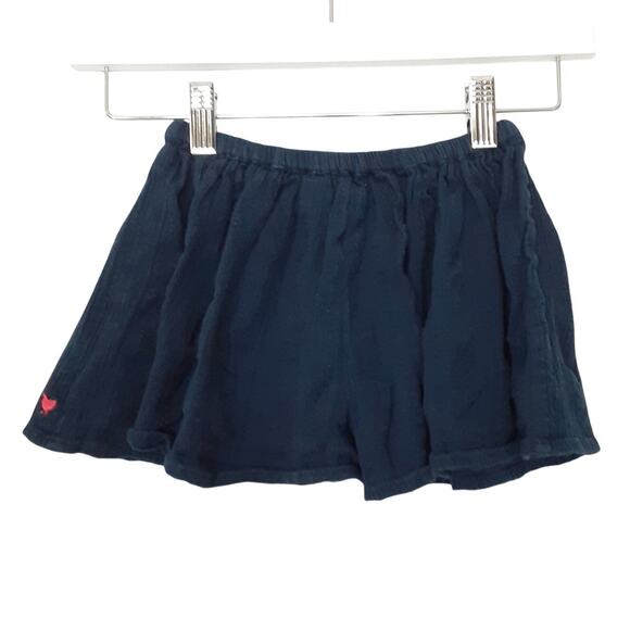Pink Chicken Girls Navy Blue Ruffle Shorts Elastic Waist Pull On Kid 5Y Nautical - Picture 2 of 8